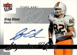 2007 Greg Olsen Fleer Ultra ROOKIE SIGNATURE CLASS AUTO 092/100 AUTOGRAPH RC #SC-GO Chicago Bears