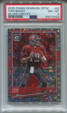 2020 Tom Brady Donruss Optic SILVER CIRCLES 029/125 PSA 8 #92 Tampa Bay Buccaneers 2422