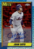 2025 Juan Soto Topps Update SILVER PACK 1990 DESIGN RED REFRACTOR AUTO 5/5 AUTOGRAPH #U90C-7 New York Mets