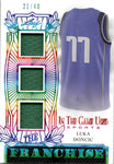 2024 Luka Doncic Leaf In the Game Used RAINBOW FOIL FRANCHISE TRIPLE JERSEY 21/40 RELIC #TF-LD1 Dallas Mavericks