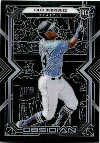 2022 Julio Rodriguez Panini Chronicles Obsidian ROOKIE RC #27 Seattle Mariners