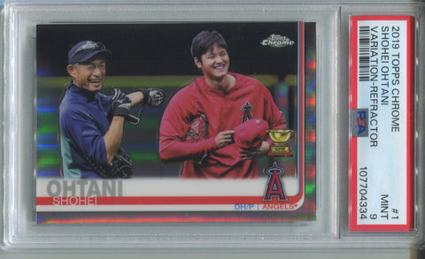 2019 Shohei Ohtani Topps Chrome VARIATION REFRACTOR PSA 9 #1 Anaheim Angels 4334