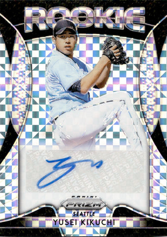 2019 Yusei Kikuchi Panini Prizm CHECKERBOARD ROOKIE AUTO 06/25 AUTOGRAPH RC #RA-YK Seattle Mariners