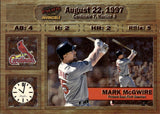 1998 Mark McGwire Pacific Invincible MOMENTS IN TIME #15 St. Louis Cardinals