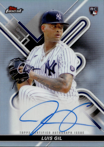 2022 Luis Gil Topps Finest REFRACTOR ROOKIE AUTO AUTOGRAPH #FA-LU New York Yankees