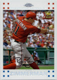 2007 Ryan Zimmerman Topps Chrome WHITE REFRACTOR 572/660 #250 Washington Nationals