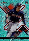 2022 Steven Kwan Topps Finest AQUA SHIMMER REFRACTOR ROOKIE 061/175 RC #30 Cleveland Guardians