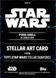 2025 Pong Krell Topps Smugglers Outpost GOLD STELLAR ART CARD 23/50 #SAS-76