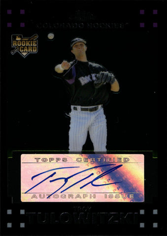 2007 Troy Tulowitzki Topps Chrome ROOKIE AUTO AUTOGRAPH RC #331 Colorado Rockies