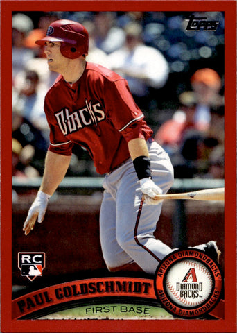 2011 Paul Goldschmidt Topps Update RED BORDER ROOKIE RC #US47 Arizona Diamondbacks