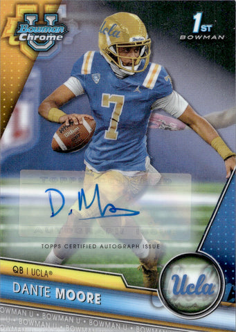 2023 Dante Moore Bowman University Chrome 1ST BOWMAN AUTO AUTOGRAPH #133 UCLA Bruins