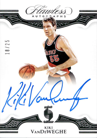 2018-19 KiKi VanDeWeghe Panini Flawless AUTO 18/25 AUTOGRAPH #FA-KKV Portland Trail Blazers