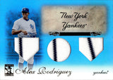 2009 Alex Rodriguez Topps Tribute BLUE REFRACTOR TRIPLE JERSEY 40/75 RELIC #77 New York Yankees
