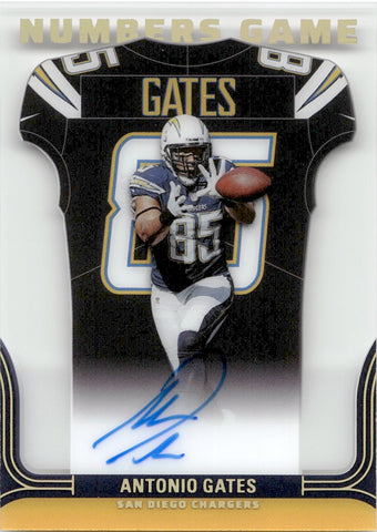 2022 Antonio Gates Panini Contenders NUMBERS GAME AUTO AUTOGRAPH #NG-AGA San Diego Chargers HOF