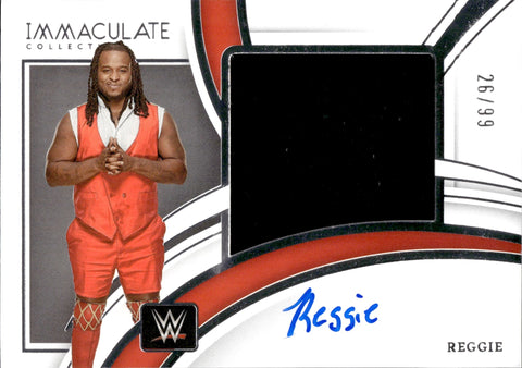 2022 Reggie Panini Immaculate WWE PREMIUM SHIRT AUTO 26/99 AUTOGRAPH RELIC #PM-RGE Monday Night Raw