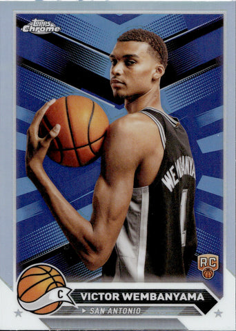 2023-24 Victor Wembanyama Topps Chrome REFRACTOR ROOKIE RC #1 San Antonio Spurs *NRMT*