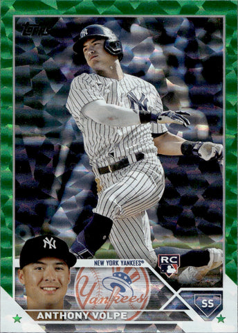 2023 Anthony Volpe Topps  Series 2 GREEN FOIL ROOKIE 120/499 RC #460 New York Yankees