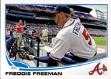 2013 Freddie Freeman Topps SP PHOTO VARIATION #105 Atlanta Braves