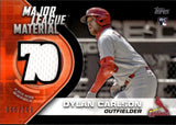 2021 Dylan Carlson Topps Series 2 ROOKIE BLACK MAJOR LEAGUE MATERIAL JERSEY 066/199 RELIC #MLM-DC St. Louis Cardinals
