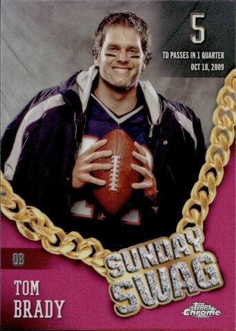 2024 Tom Brady Topps Chrome SUNDAY SWAG PINK REFRACTOR #SS-1 New England Patriots