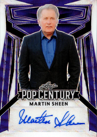 2023 Martin Sheen Leaf Pop Century PURPLE WAVE AUTO 1/8 AUTOGRAPH #BA-MS1 Apocalypse Now