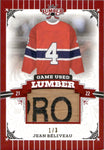 2022 Jean Beliveau Leaf Lumber GAME USED LUMBER STICK 1/3 RELIC #GUL-JB1 Montreal Canadiens HOF