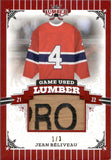 2022 Jean Beliveau Leaf Lumber GAME USED LUMBER STICK 1/3 RELIC #GUL-JB1 Montreal Canadiens HOF