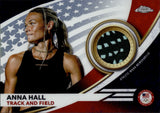 2024 Anna Hall Topps Chrome US Olympics GAME WORN UNIFORM RELIC #USA-AH Track and Field