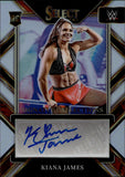 2023 Kiana James Panini Select WWE ROOKIE HOLO SILVER SIGNATURE SELECTIONS AUTO AUTOGRAPH #SLK-KJM Friday Night Smackdown