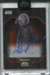 2024 Harley Durst as Molach Topps Chrome Black ORANGE REFRACTOR AUTO ENCASED 22/25 #ADS-HD