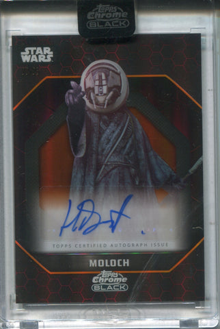2024 Harley Durst as Molach Topps Chrome Black ORANGE REFRACTOR AUTO ENCASED 22/25 #ADS-HD