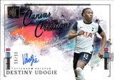 2024-25 Destiny Udogie Autograph Panini Impeccable Soccer #CC-DU 99/99 SILVER CANVAS CREATIONS AUTO TOTTENHAM HOTSPUR