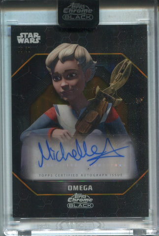 2024 Michelle Ang as Omega Topps Chrome Black GOLD REFRACTOR AUTO ENCASED 22/50 #ALS-MA