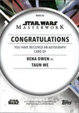2022 Rena Owen as Taun We Autograph Topps Star Wars Masterwork #MWA-RO AUTO