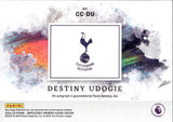 2024-25 Destiny Udogie Autograph Panini Impeccable Soccer #CC-DU 99/99 SILVER CANVAS CREATIONS AUTO TOTTENHAM HOTSPUR