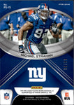 2019 Michael Strahan Panini Spectra PILLARS OF THE GAME MATERIALS NEON BLUE JERSEY 96/99 New York Giants #PG-15