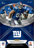 2019 Michael Strahan Panini Spectra PILLARS OF THE GAME MATERIALS NEON BLUE JERSEY 96/99 New York Giants #PG-15