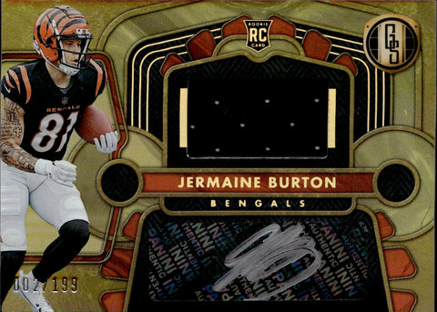 2024 Jermaine Burton Panini Gold Standard ROOKIE JERSEY AUTO 2/199 Cincinnati Bengals #235