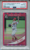 2018 Carlos Martinez Panini Donruss Optic PINK PSA 10 #144 St. Louis Cardinals 0941