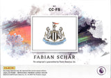 2024-25 Fabian Schar Autograph Panini Impeccable Soccer #CC-FS 04/99 SILVER CANVAS CREATIONS AUTO NEWCASTLE UNITED