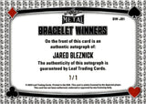 2025 Jared Bleznick Leaf Metal Poker GOLD CRYSTALS BRACELET WINNERS AUTO 1/1 #BW-JB1