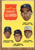 1962 Koufax Drysdale Williams O'Toole Topps Dodgers Reds #60