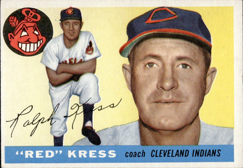 1955 "RED" Kress Topps #151 Cleveland Indians BV $25