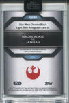 2024 Naomi Ackie as Jannah Topps Chrome Black ORANGE REFRACTOR AUTO ENCASED 3/25 #ALS-NA