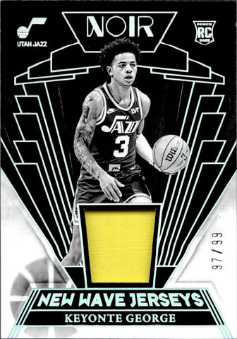 2023-24 Keyonte George Panini Noir NEW WAVE JERSEYS ROOKIE 97/99 Utah Jazz #NWJ-KGE
