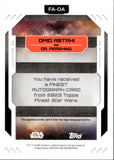 2023 Topps Finest Star Wars Omid Abtahi as Dr. Pershing Autograph #FA-OA AUTO