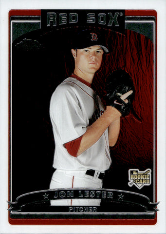 2006 Jon Lester Topps Chrome ROOKIE LOGO 446/599 RC #CRC17 Boston Red Sox
