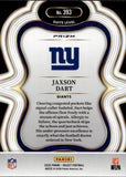 2025 Jaxson Dart Panini Select SUITE LEVEL DISCO ROOKIE RC #393 New York Giants