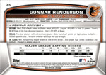 2023 Gunnar Henderson Bowman Chrome MEGA BOX MOJO REFRACTOR ROOKIE RC #65 Baltimore Orioles 1