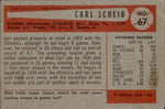 1954 Carl Scheib Bowman #67 Philadelphia Athletics BV $15